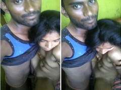 Exclusive-Indian Lover Standing Fucking