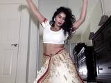 Desi Dhabi in Saree getting Naked and Plays with Hairy Pussy